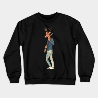 The deer with the guitar Crewneck Sweatshirt